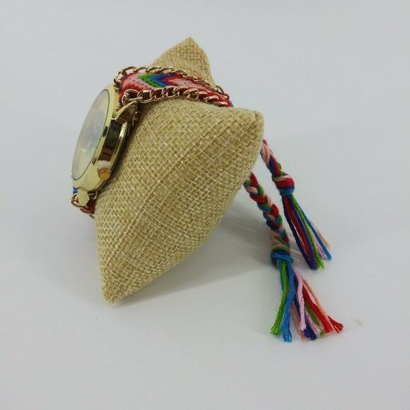 Women's Colorful Elephant Good luck Wristwatch Watch Pink Gold Tone Indian Style - Picture 5 of 12